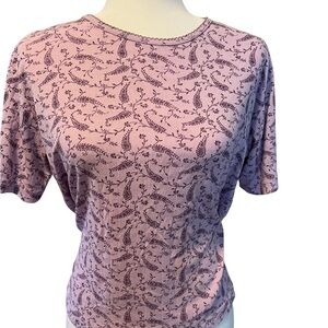 Floral Patterned Purple Top